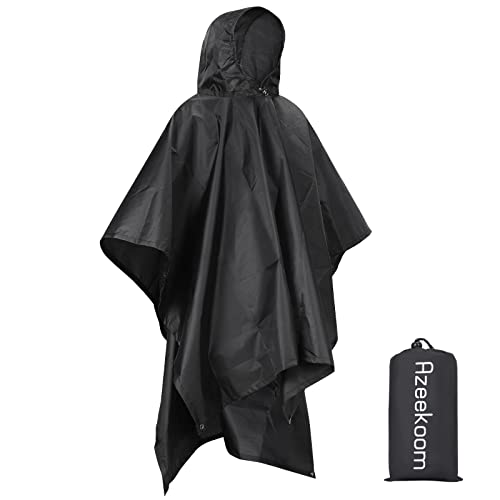 Schwarzer Regenponcho